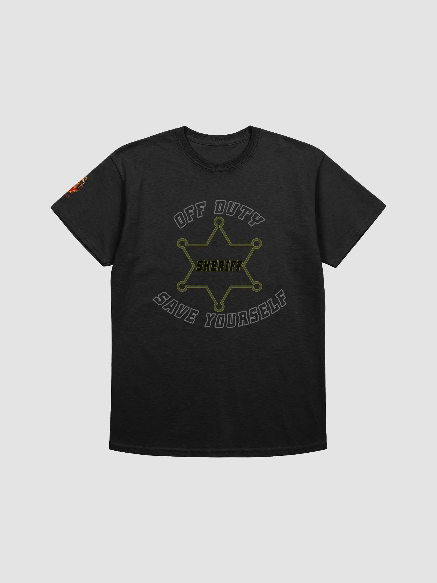 "Off Duty, Save Yourself" Sheriff T-Shirt product image (2)