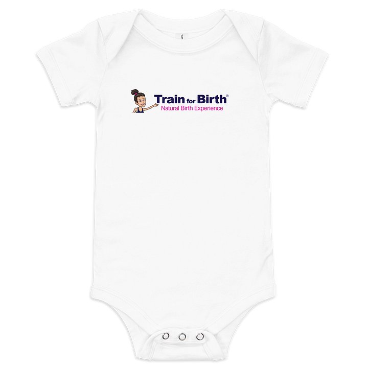 Train for Birth® Bella+Canvas Short Sleeve White Baby Onesie product image (1)