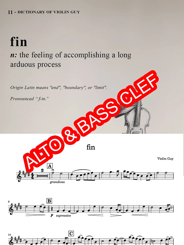 fin - Alto & Bass Clef product image (1)