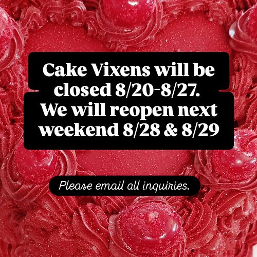 We will not be open this weekend.  Please send all order inquiries to us via email at dana@thesweetcitycupcakes.com. We will ...