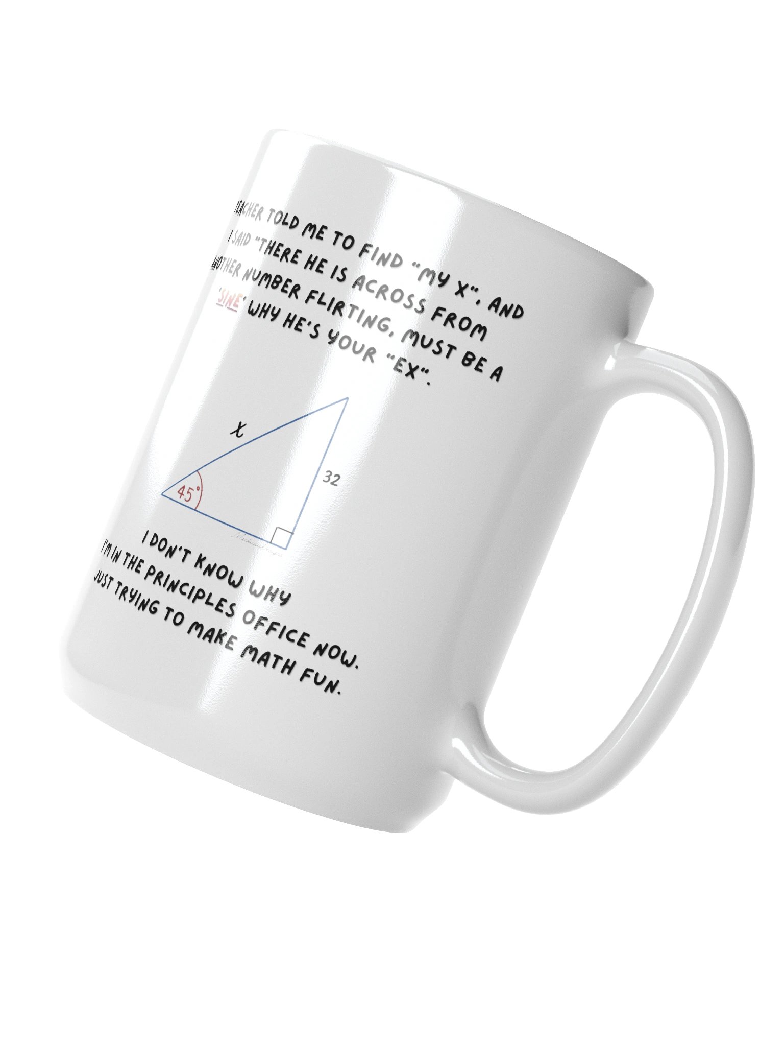 SINE 45° Triangle Math Mug product image (7)
