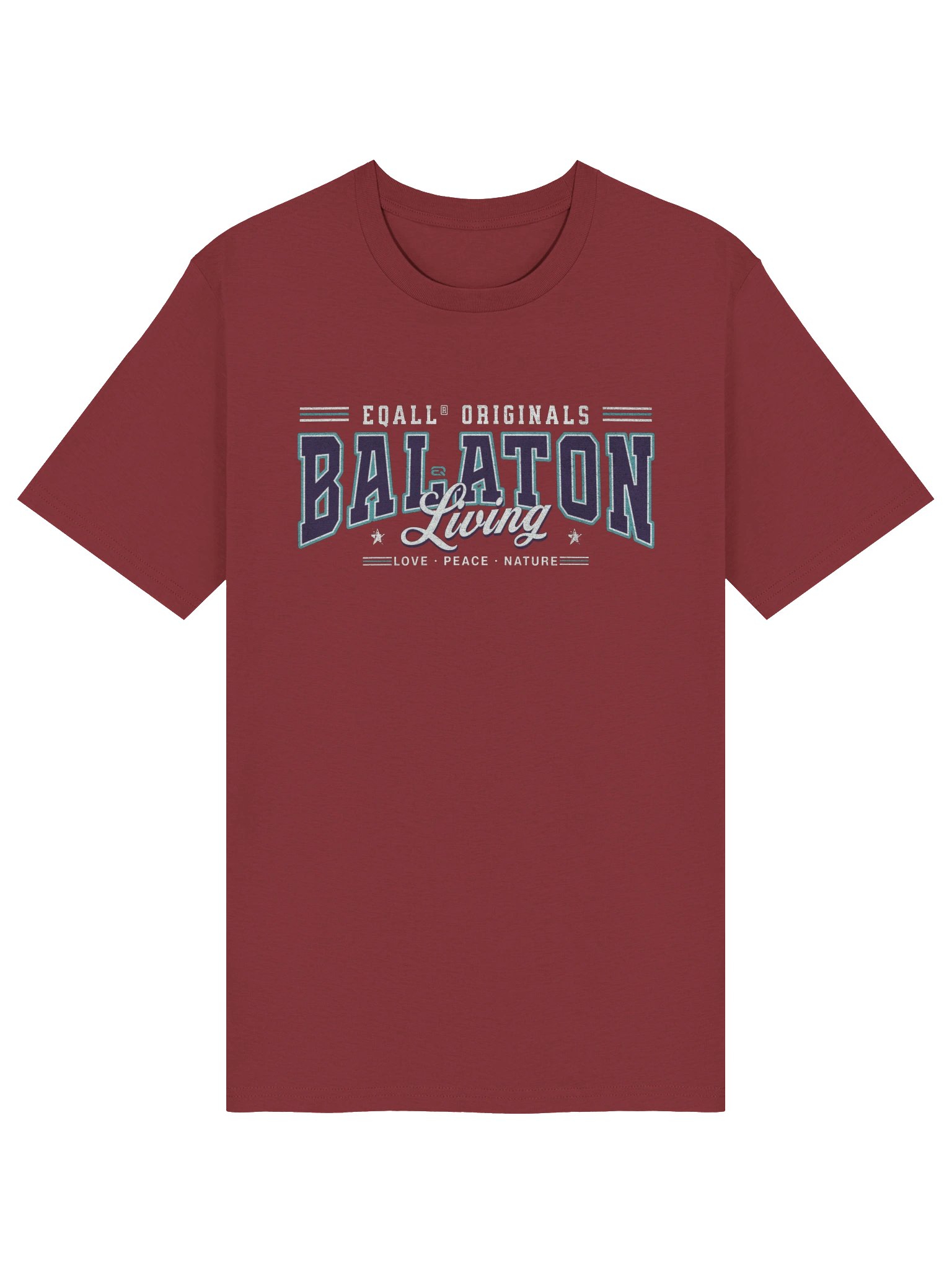 EQALL® Originals BALATONIQ Love Nature Organic Unisex ECO Tee Blue Green product image (3)