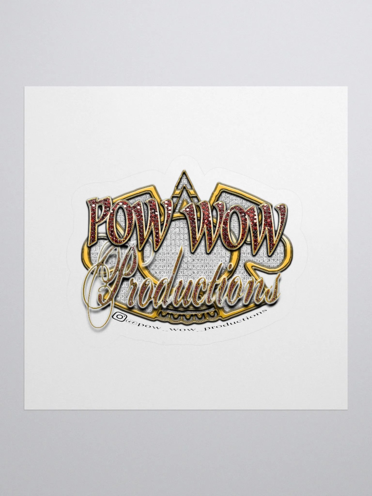 Pow Wow Logo Sticker product image (1)