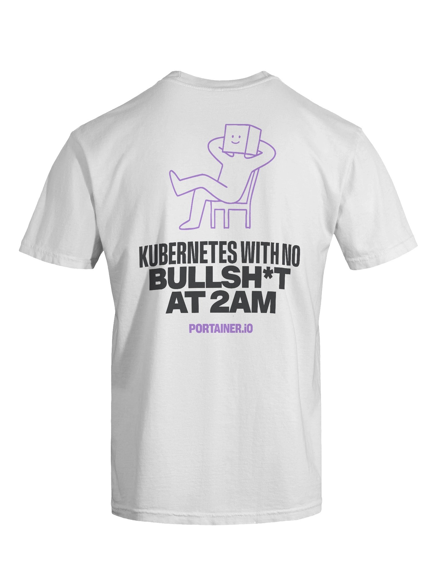 Portainer Tshirt - Kube with no BS - White product image (9)