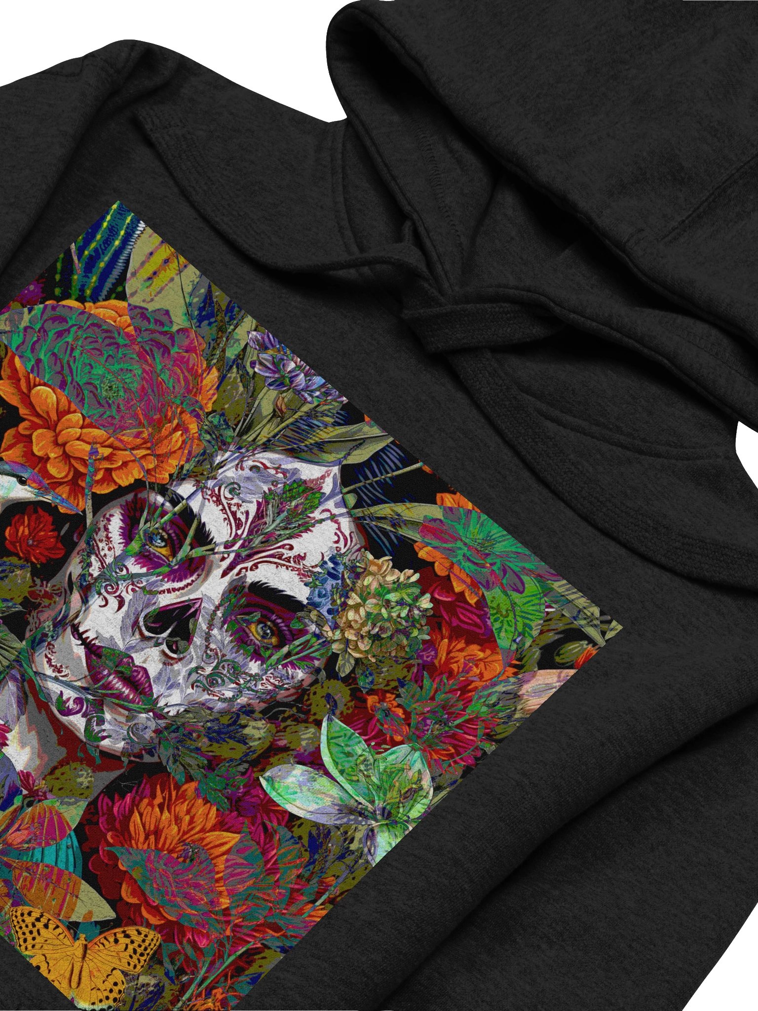 La Calavera Flor: "The Flower Skull" by Edward Martin Hoodie product image (1)