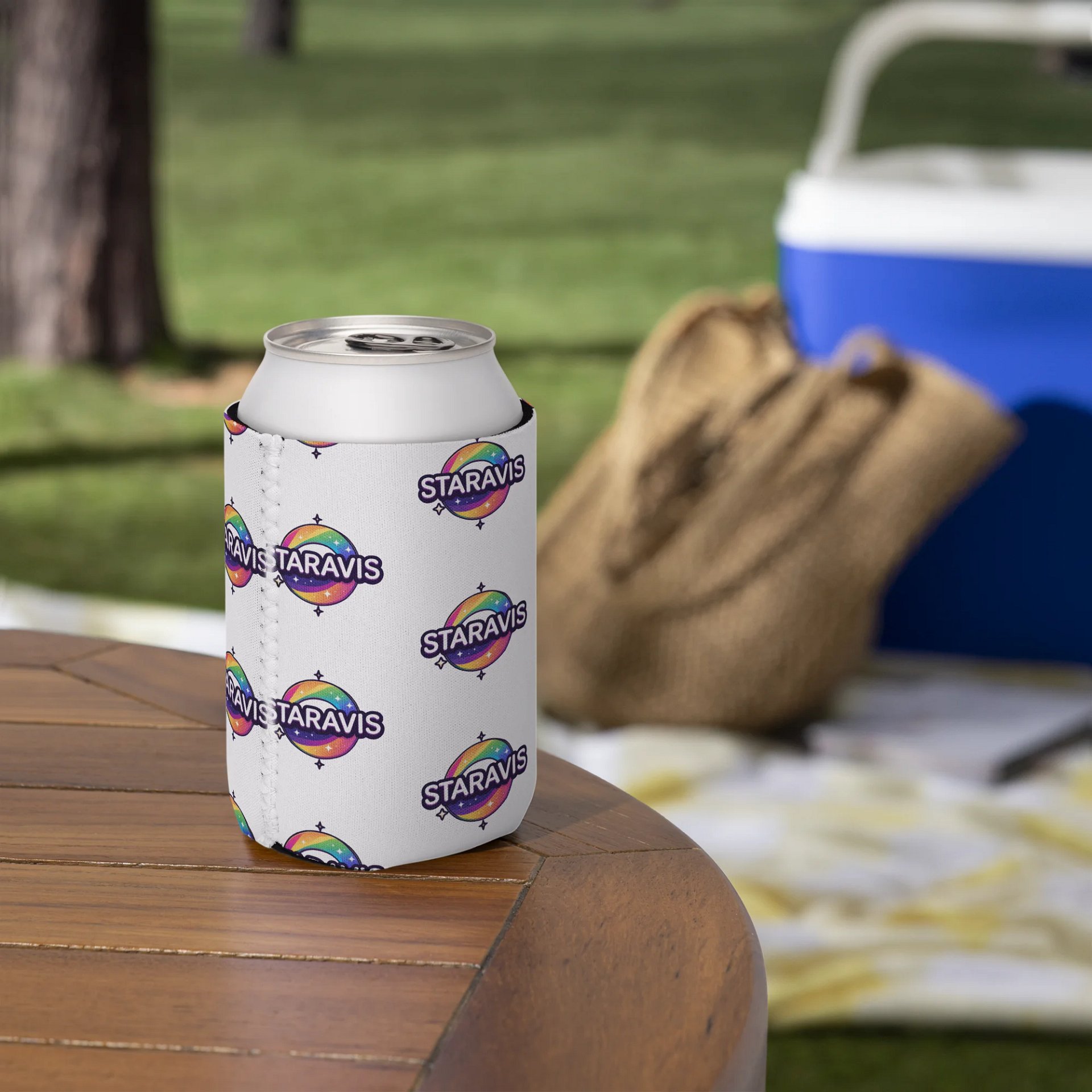 Rainbow Star Can Cooler product image (5)