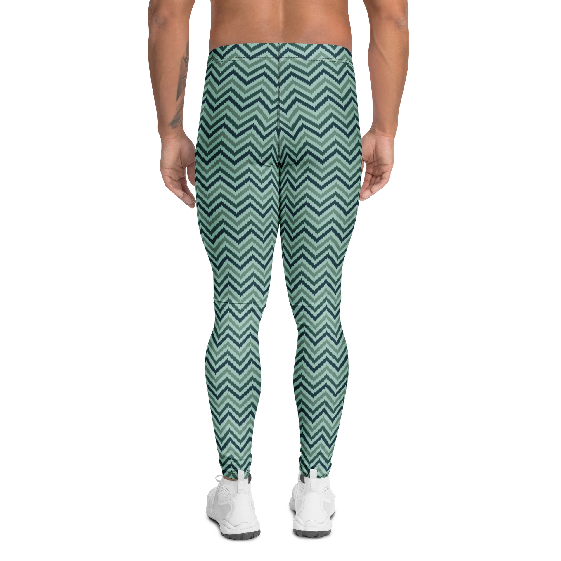 Comfortable Men’s Leggings Chevron Zig Zag Print product image (2)