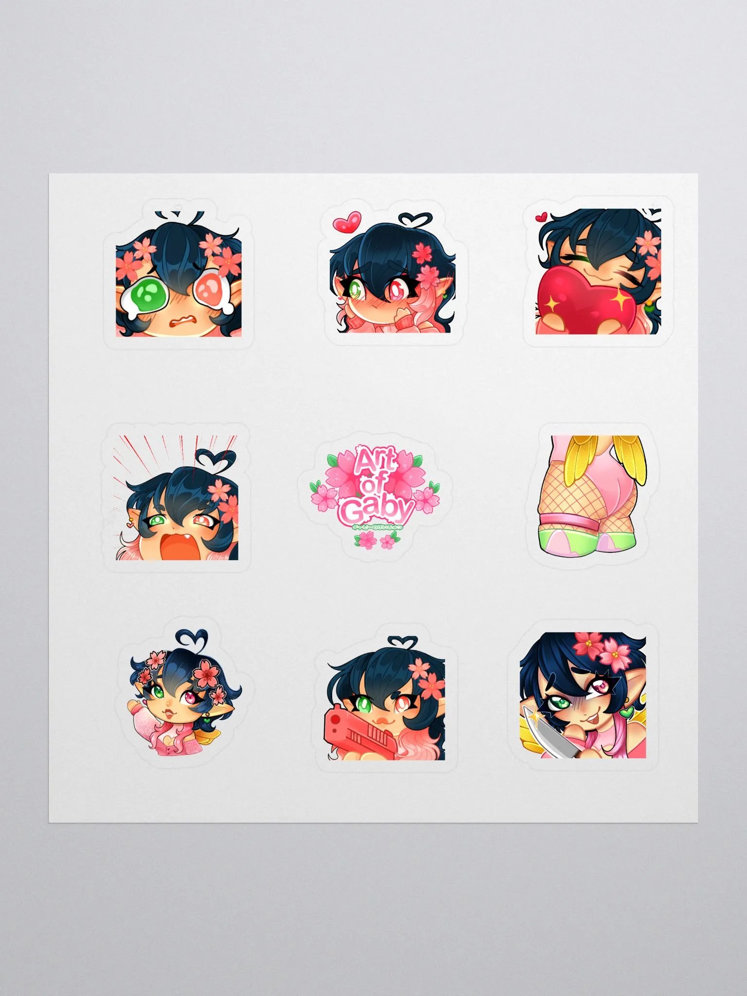 Gaby Emote sticker sheet product image (1)