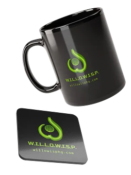 Field Mug and Coaster (black)