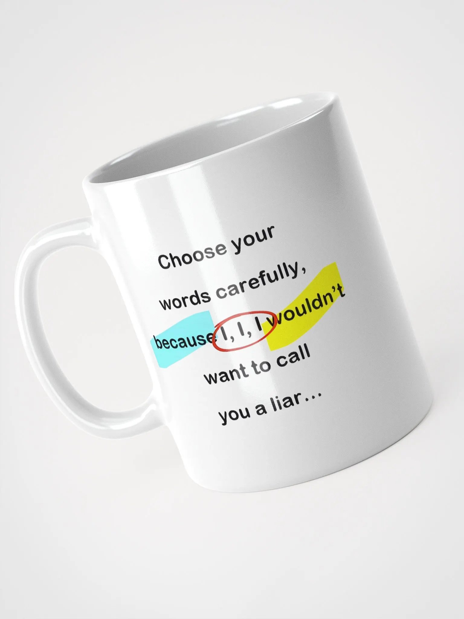Choose Your Words - White Glossy Mug product image (3)