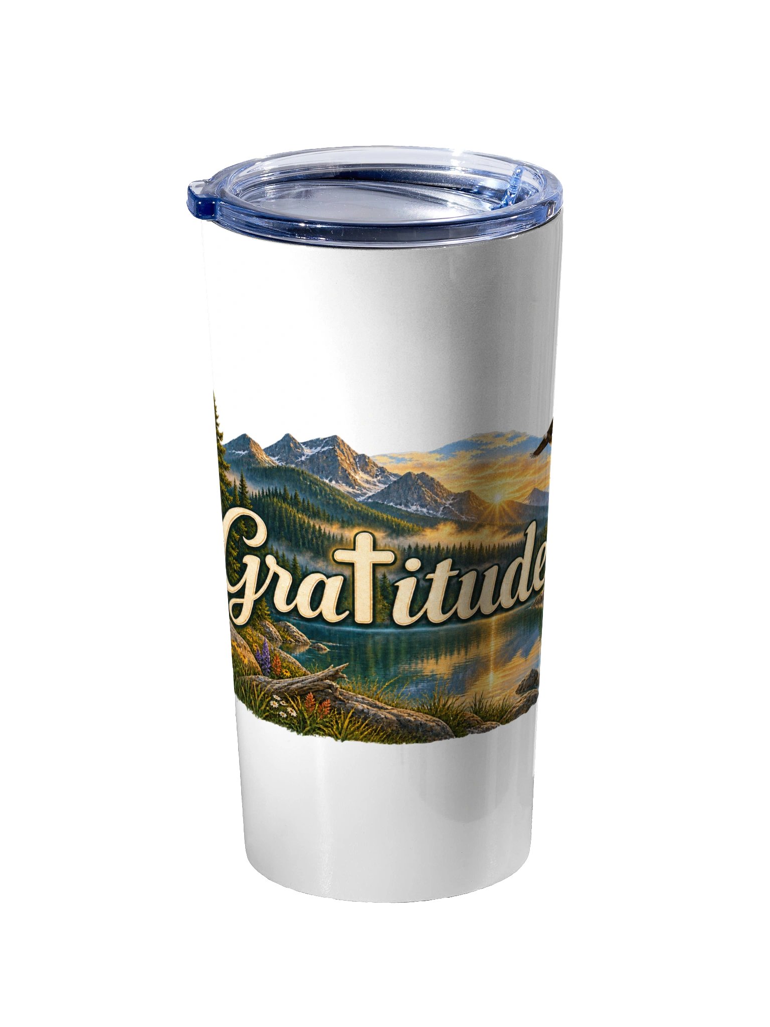 Gratitude Through Christ Mountain Travel Tumbler product image (3)