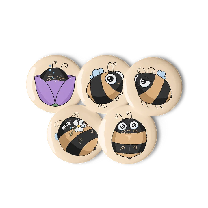 Bumble-Fluff Pin Buttons Set product image (3)