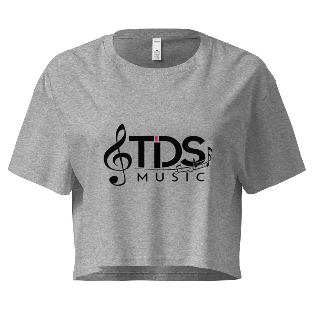 TDS Music Women's Cropped T-Shirt with Music Note Logo in Multiple Colors (XS-XL) product image (3)