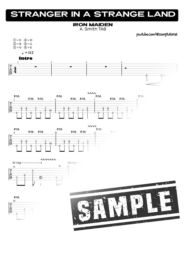Stranger in a Strange Land PDF TAB + Backing Track MP3 product image (2)