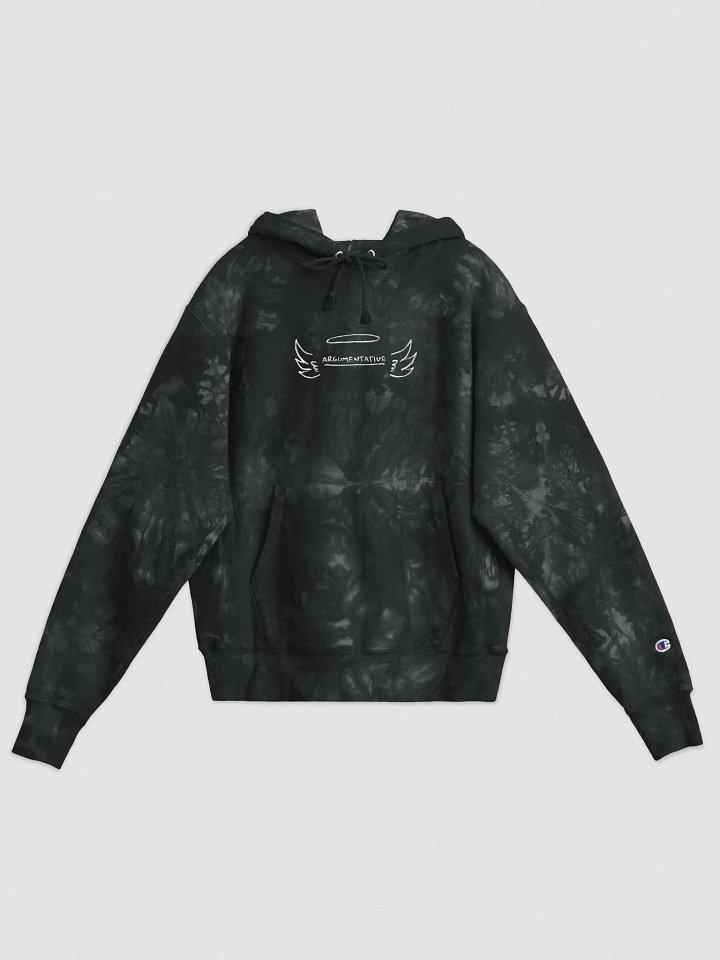 ANGELIC (white design) embroidered tie-dye champion hoodie product image (1)