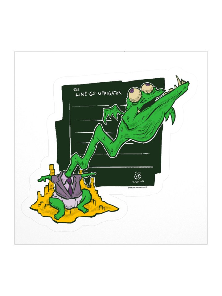 Line-Go-Uppigator | 3" x 3" Kiss Cut Sticker product image (1)