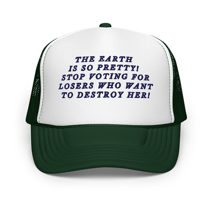 Pretty Earth Embroidered Trucker Hat product image (1)
