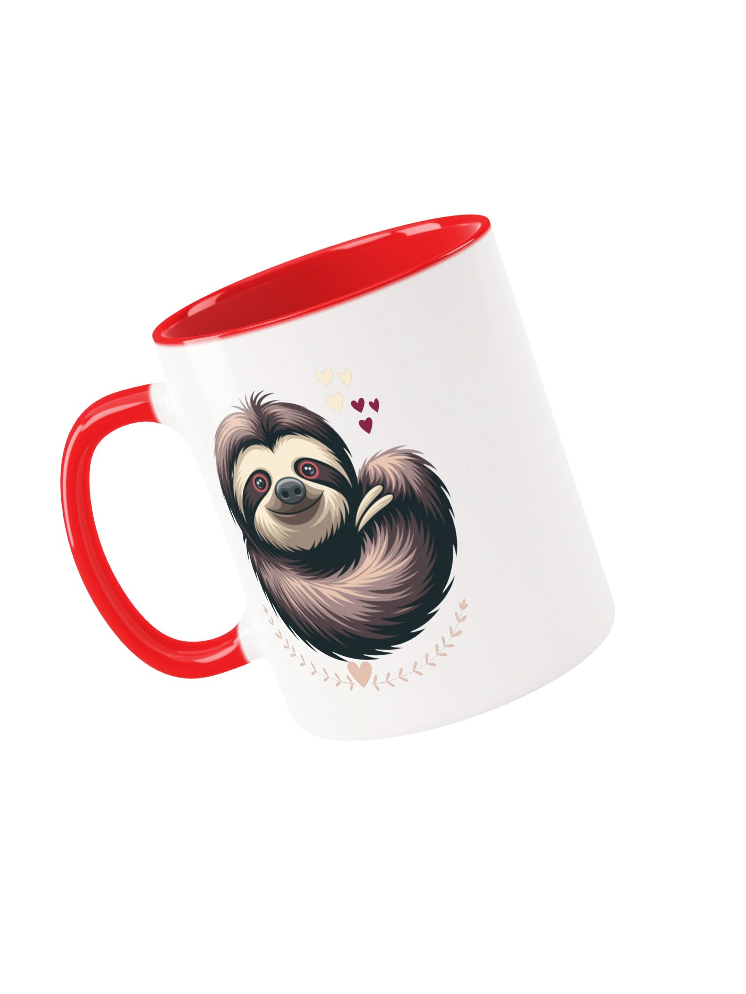 Cute Sloth Hugging Itself - Sloth With Hearts Design - Funny Animal Lover Gift product image (3)