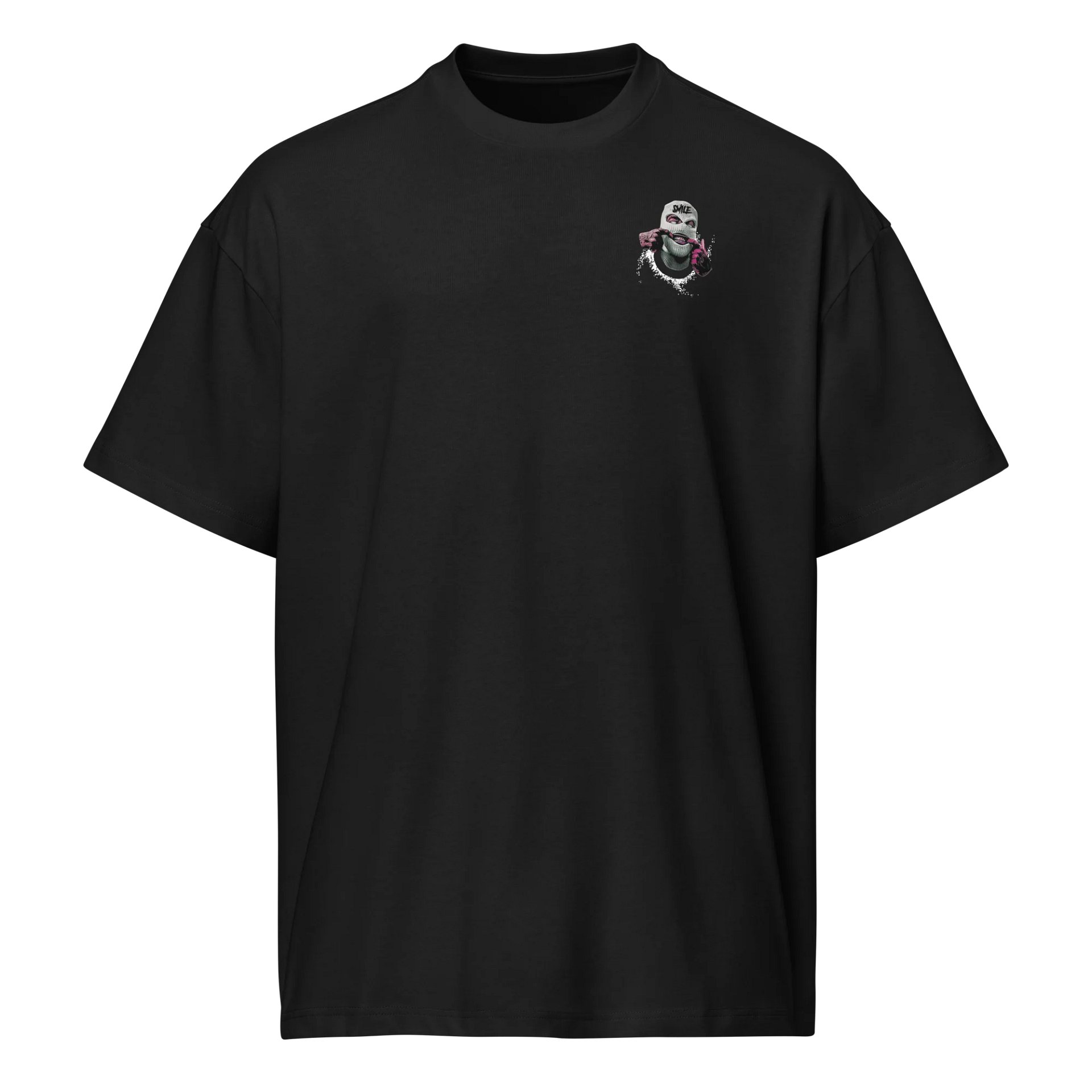 Smile Mask Graphic Tee – Forced Smile Streetwear Shirt product image (1)