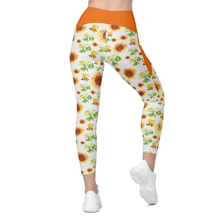 Sun-Ready Sunflower Leggings with Pockets product image (2)