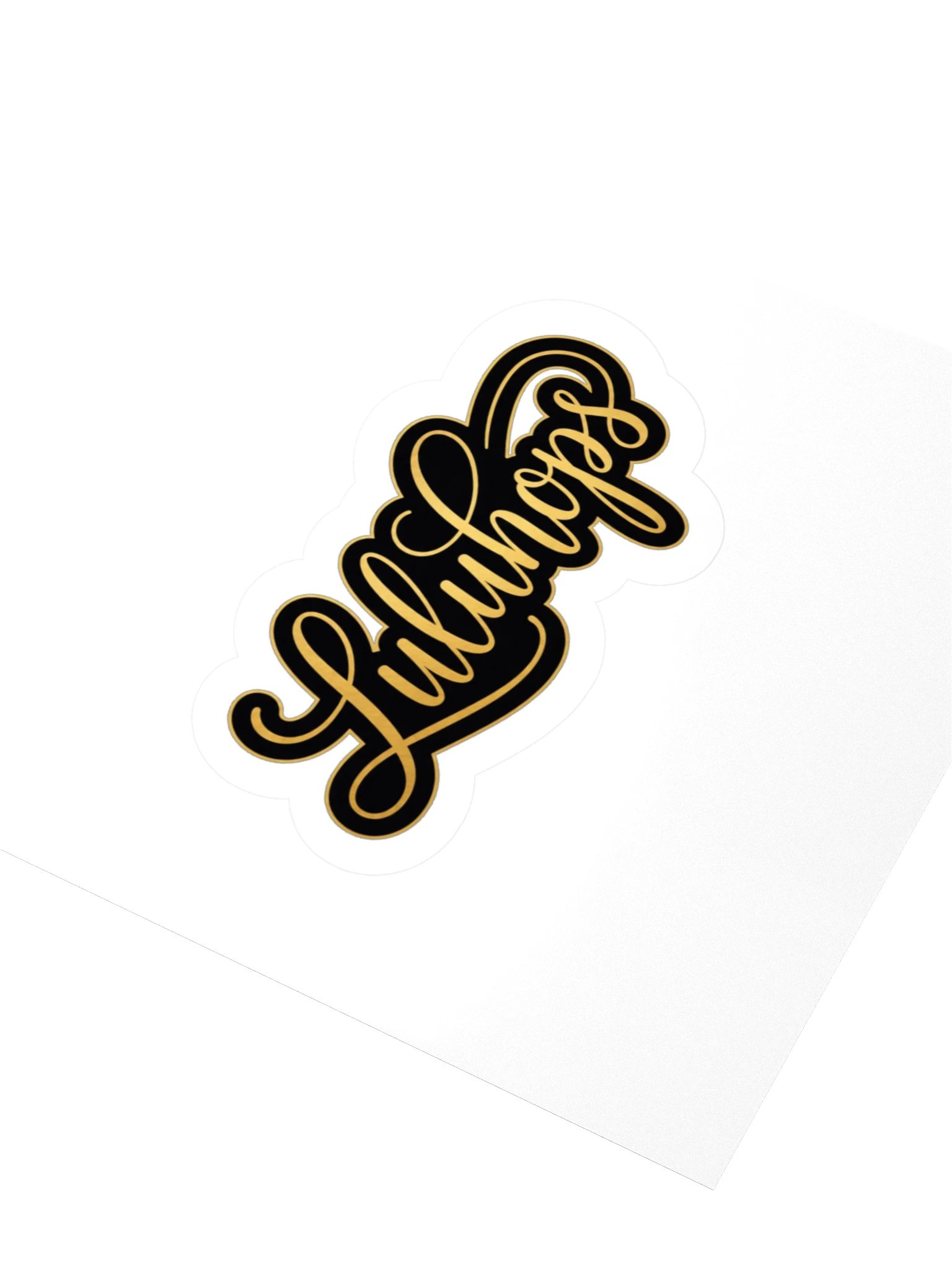 Luluhops Gold Script Sticker product image (3)
