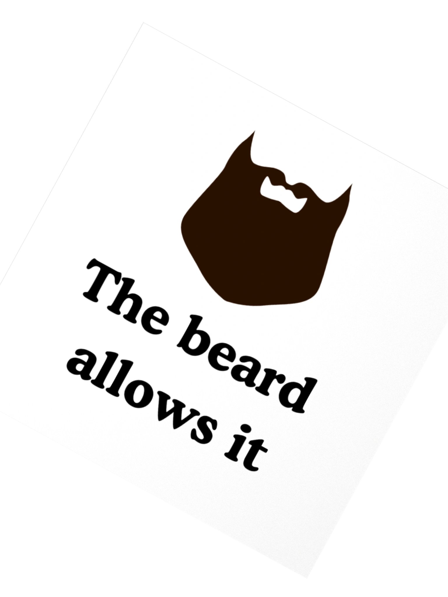 The beard allows it sticker product image (3)