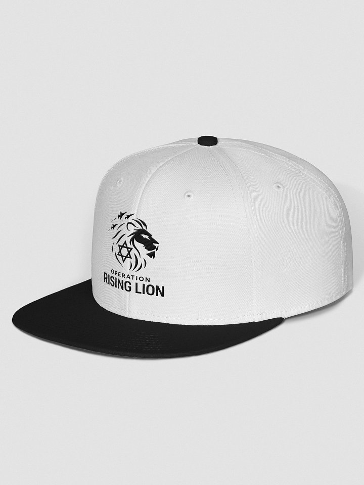 "OPERATION RISING LION" SNAPBACK CAP (BLACK EMBLEM) product image (1)