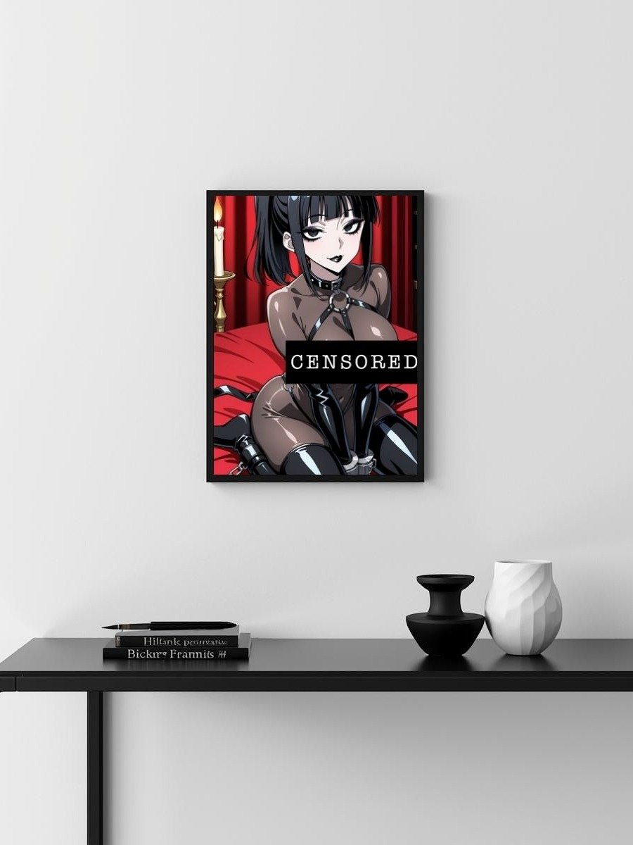 Metal Print - Luna Rain Original Character Black Latex Harness - 8x10 product image (3)