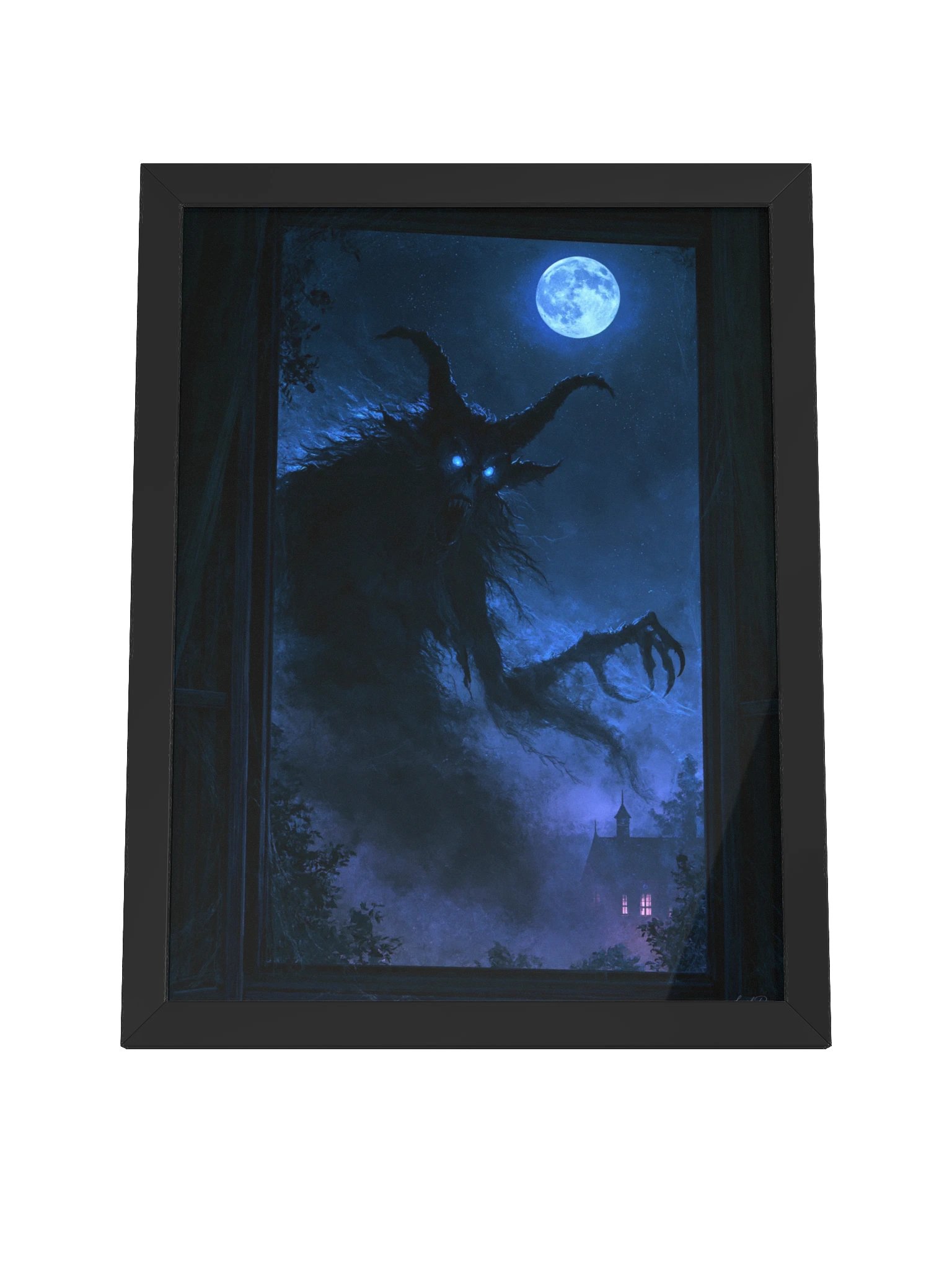 Window Creature Framed Art Print — The Visitor at the Window product image (8)
