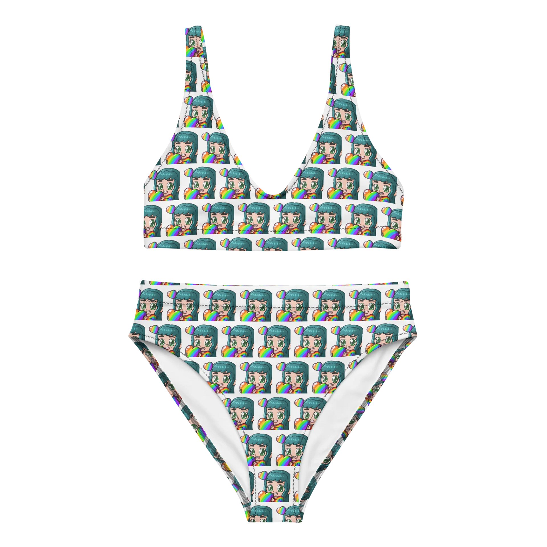 Rainbow Love MannyKae High Waisted Bikini Set product image (1)