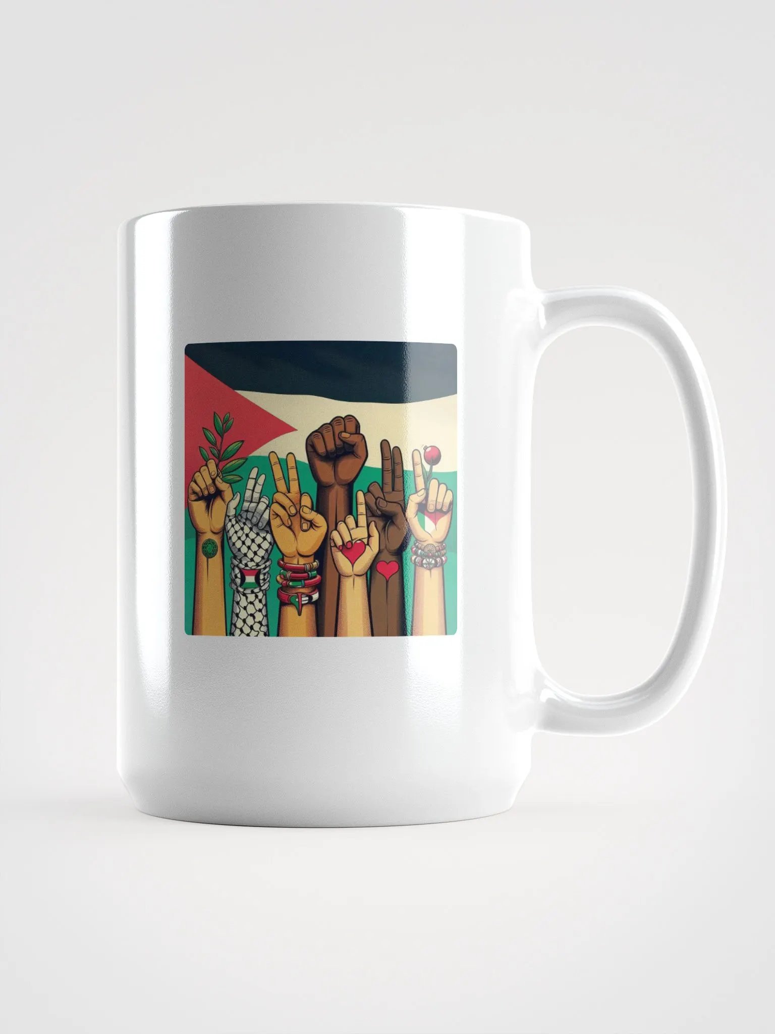 Unity & Peace Mug | free palestina product image (1)