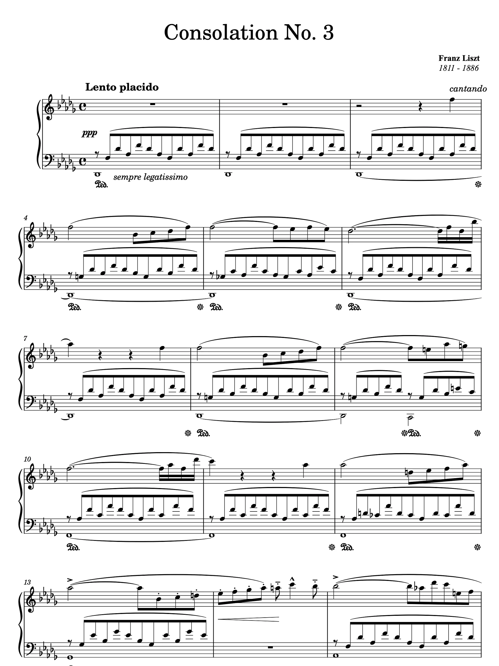Consolation No. 3 in D-flat Major, S. 172/3 product image (1)