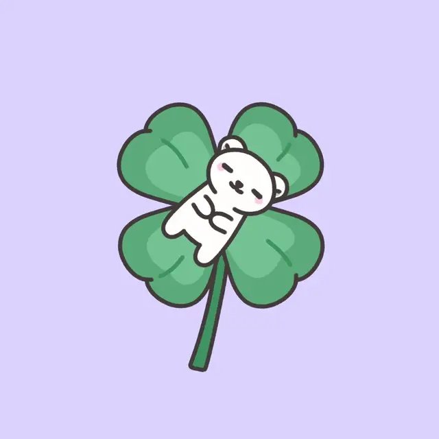 Trying to find peace in life #peace #clover #cuteart #smallartist #bear 