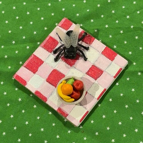 Just a fly at a picnic! 🪰🧺
.
.
.
#art #mixedmediaart
