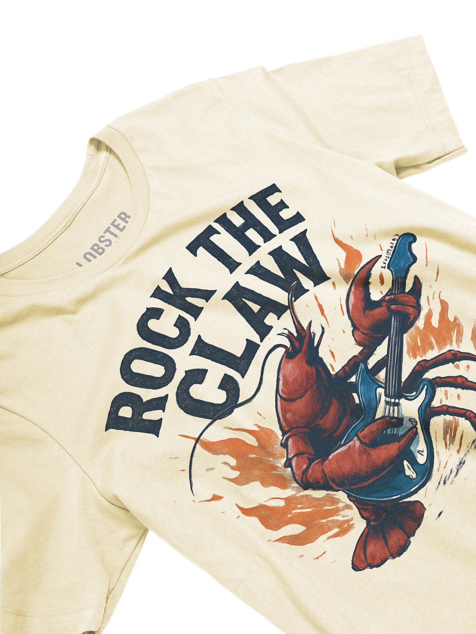 The Rockstar Lobster T-Shirt | Funny Lobster Guitar Graphic Tee product image (4)