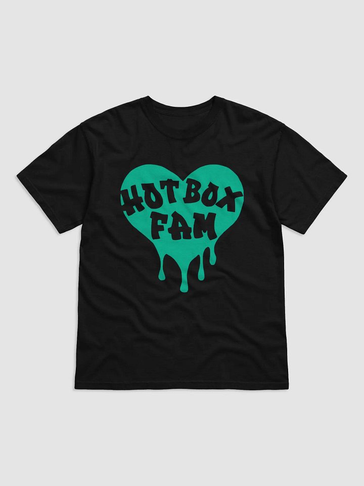 UNISEX HOT BOX FAM TRANSPARENT SEAFOAM GREEN LOGO TEE product image (1)