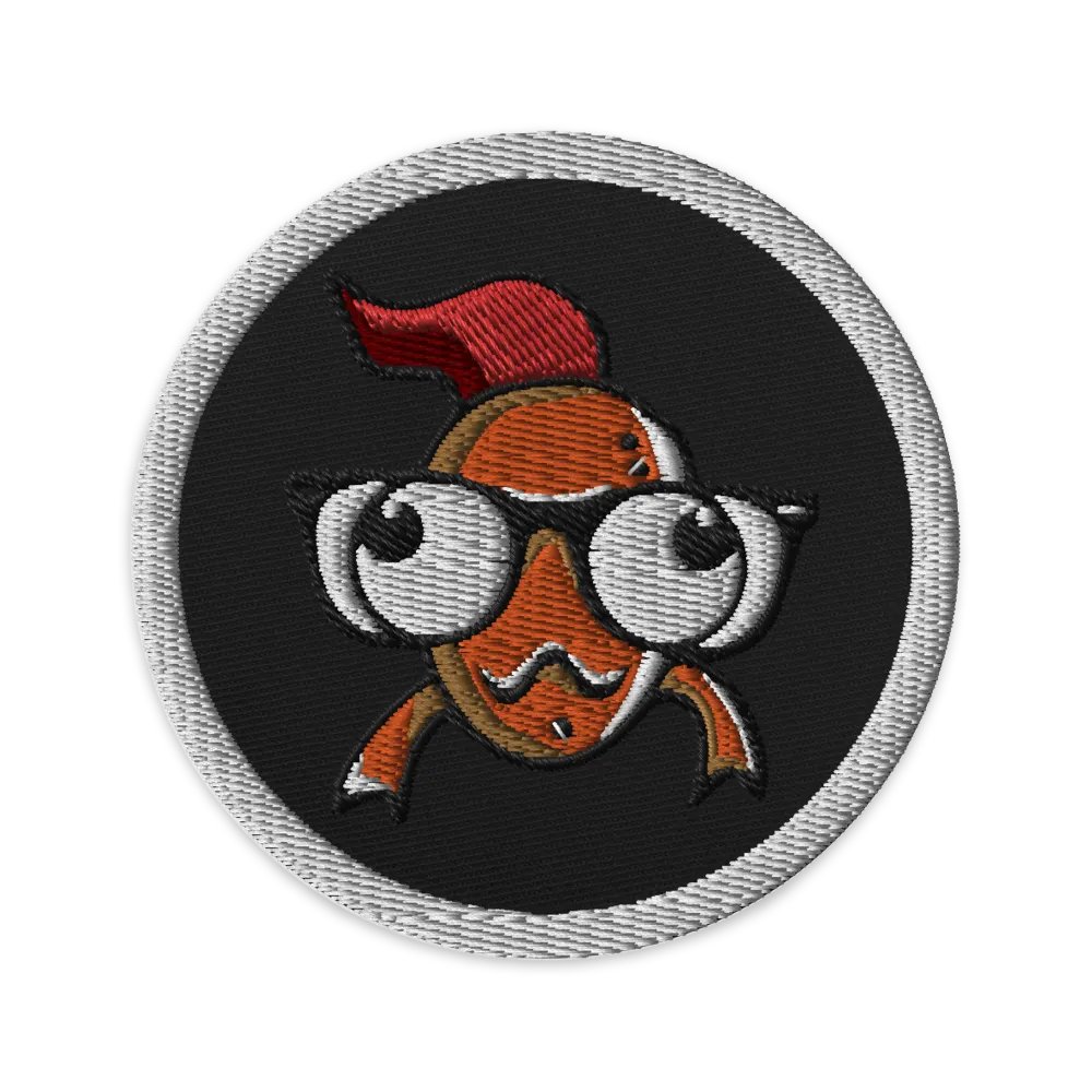 FEESH Logo Circle Patch [white border] product image (1)