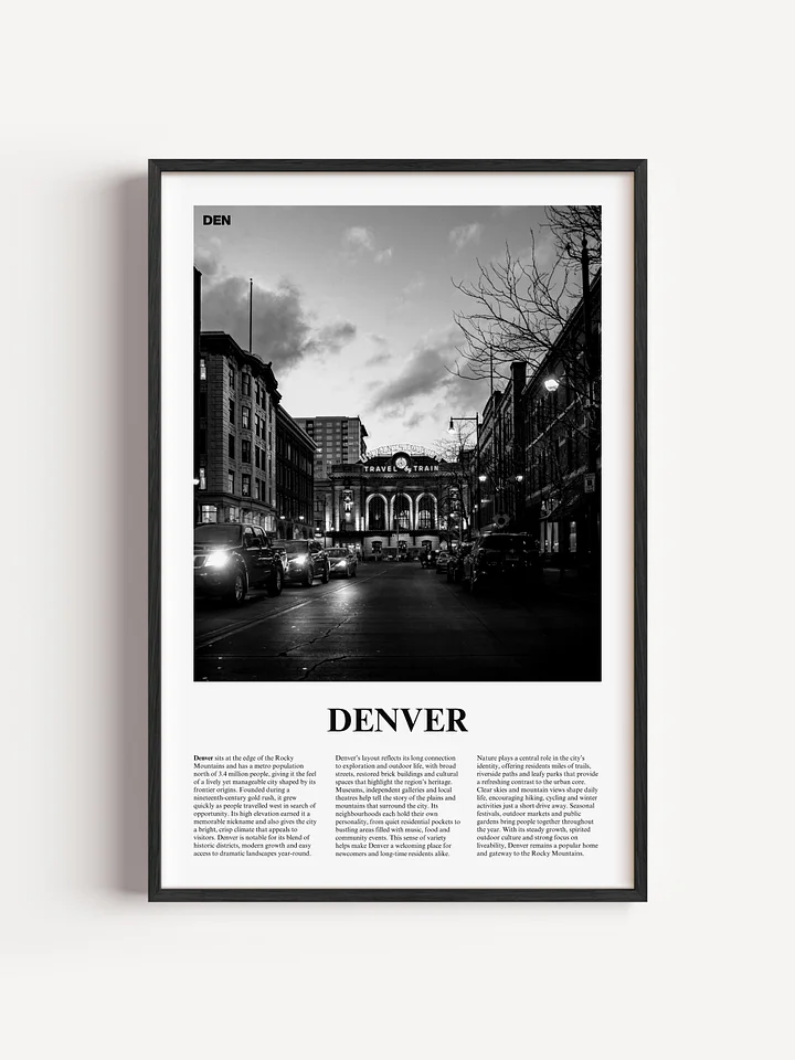 Denver 01 Newspaper Poster | Framed product image (1)