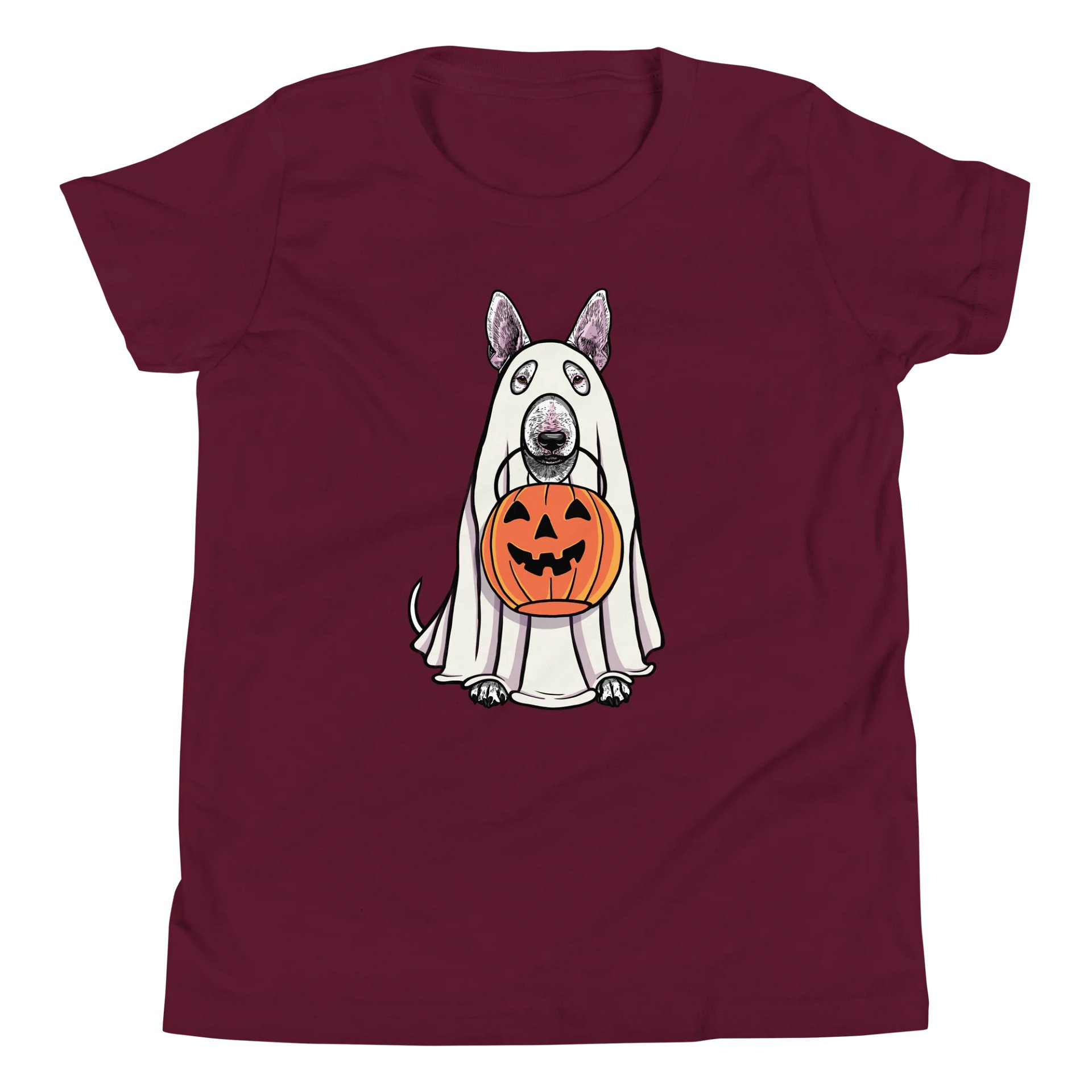 Halloween English Bull Terrier(White) Youth T-Shirt product image (5)