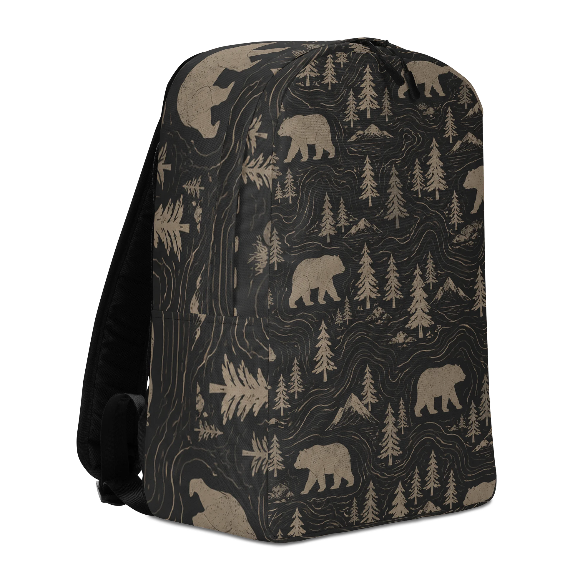 Rustic Bear Wilderness All-Over Print Backpack product image (3)