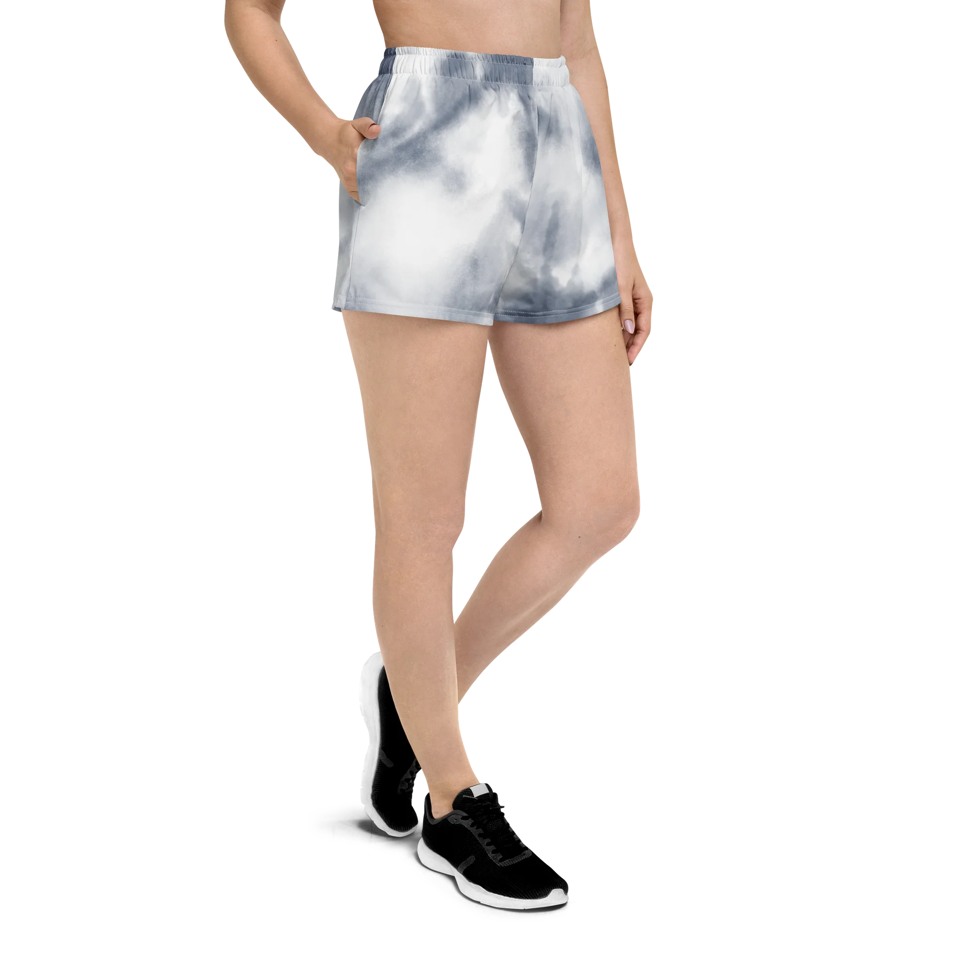 High-Waist All-Over Print Athletic Shorts product image (3)