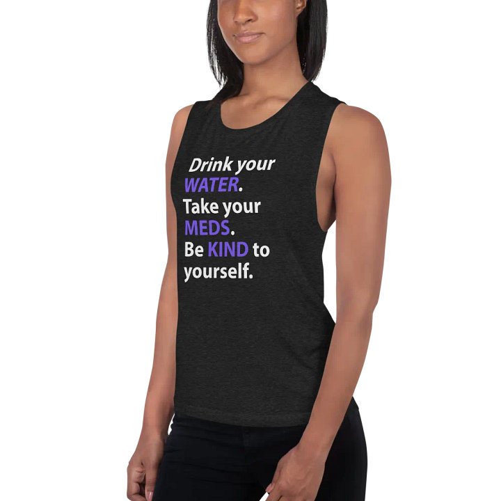 Water, Meds & Kindness Tank (Purple) product image (2)