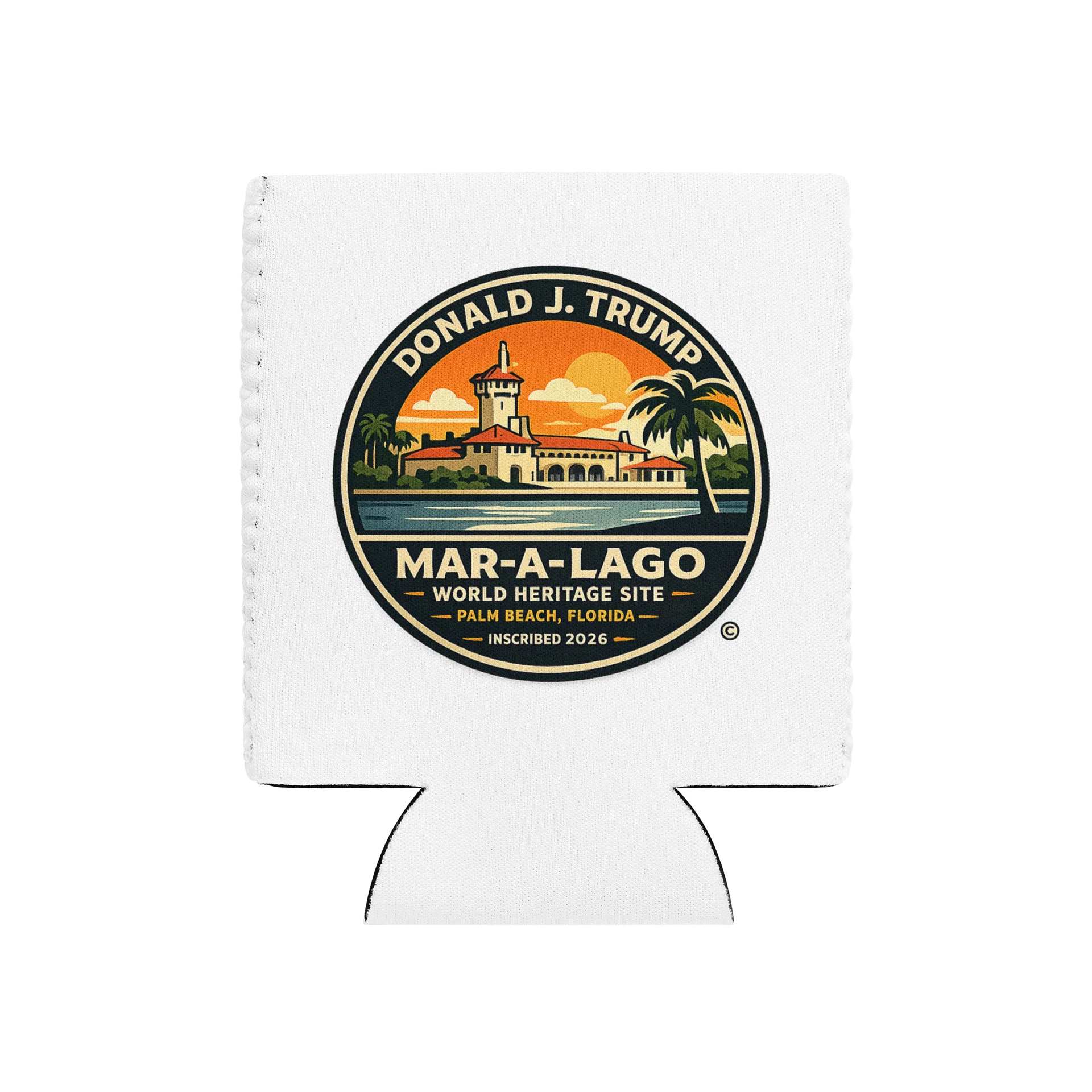 Coozie Can Cooler - Donald J. Trump, Mar-a-Lago, World Heritage Site™ product image (1)