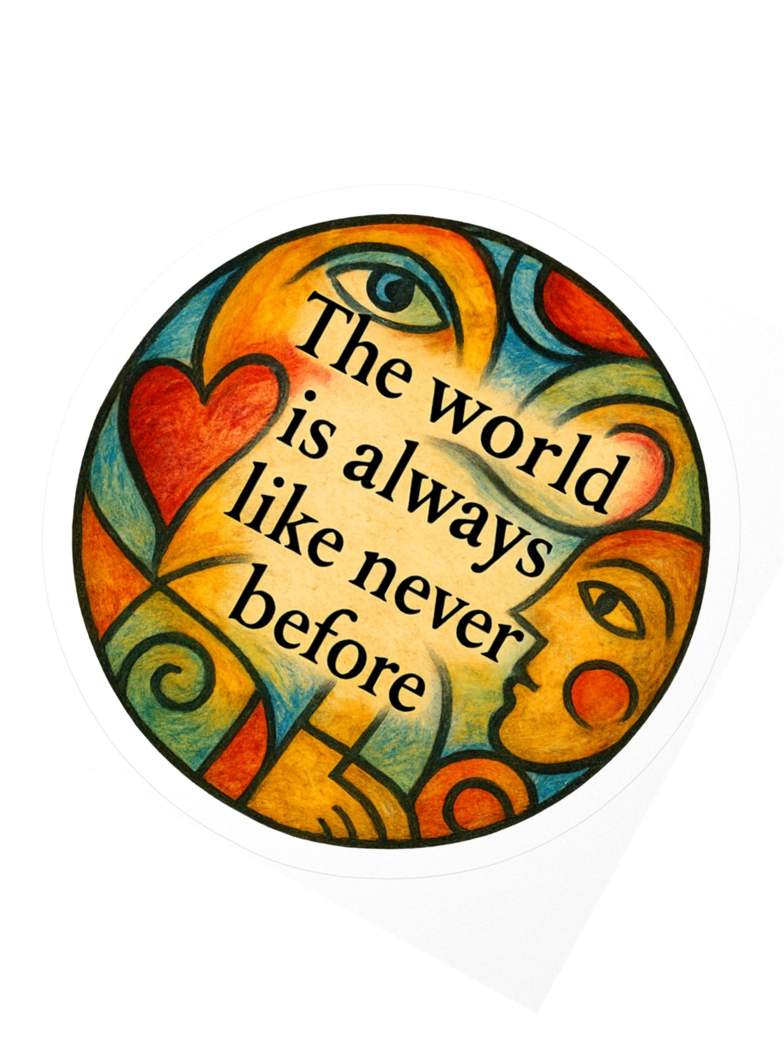"The World Is Always Like Never Before" – Abstract Art Sticker product image (5)