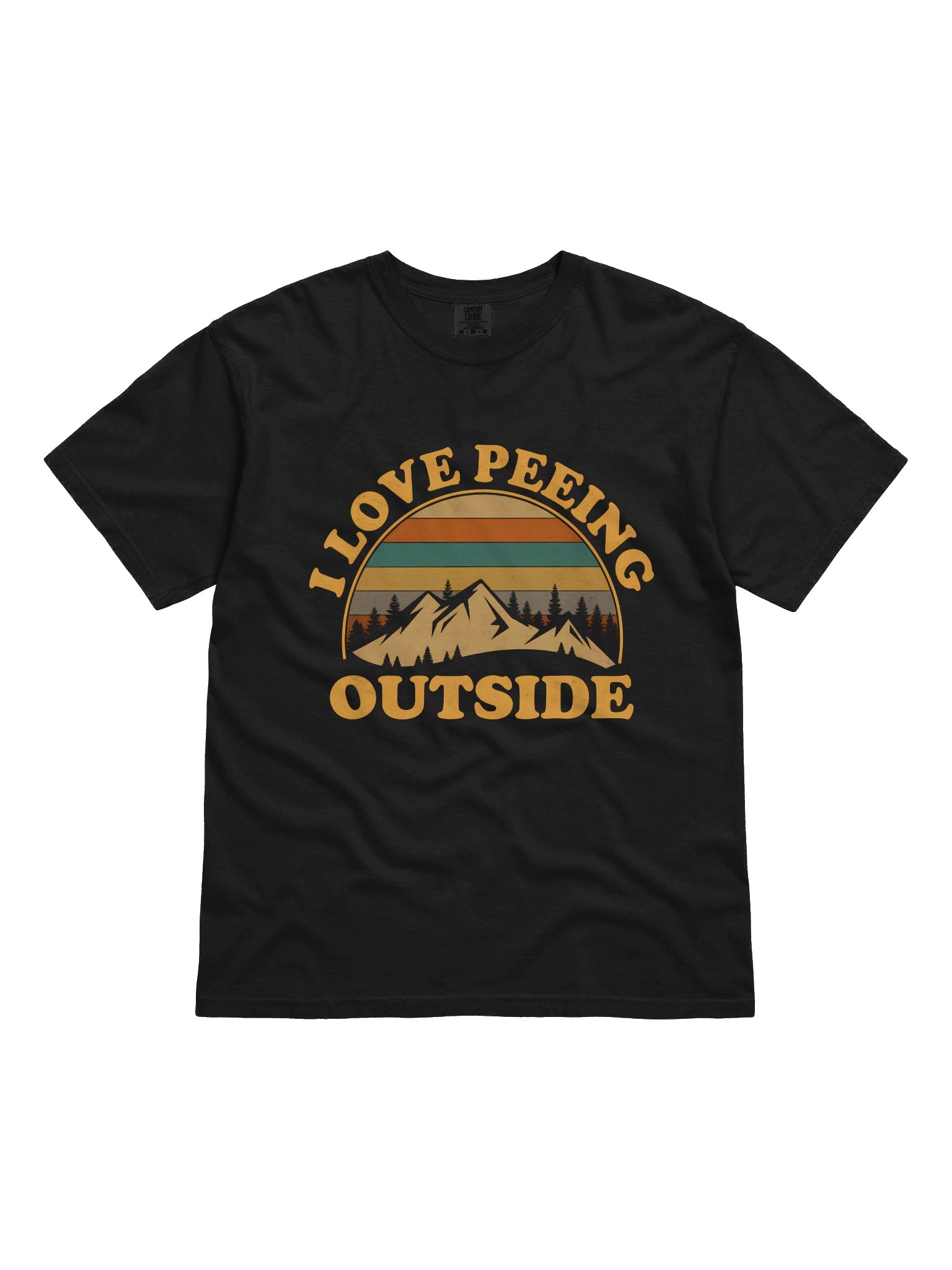 Camp More Worry Less T-Shirt – Vintage Sunset Mountain & Campfire Nature Shirt product image (1)
