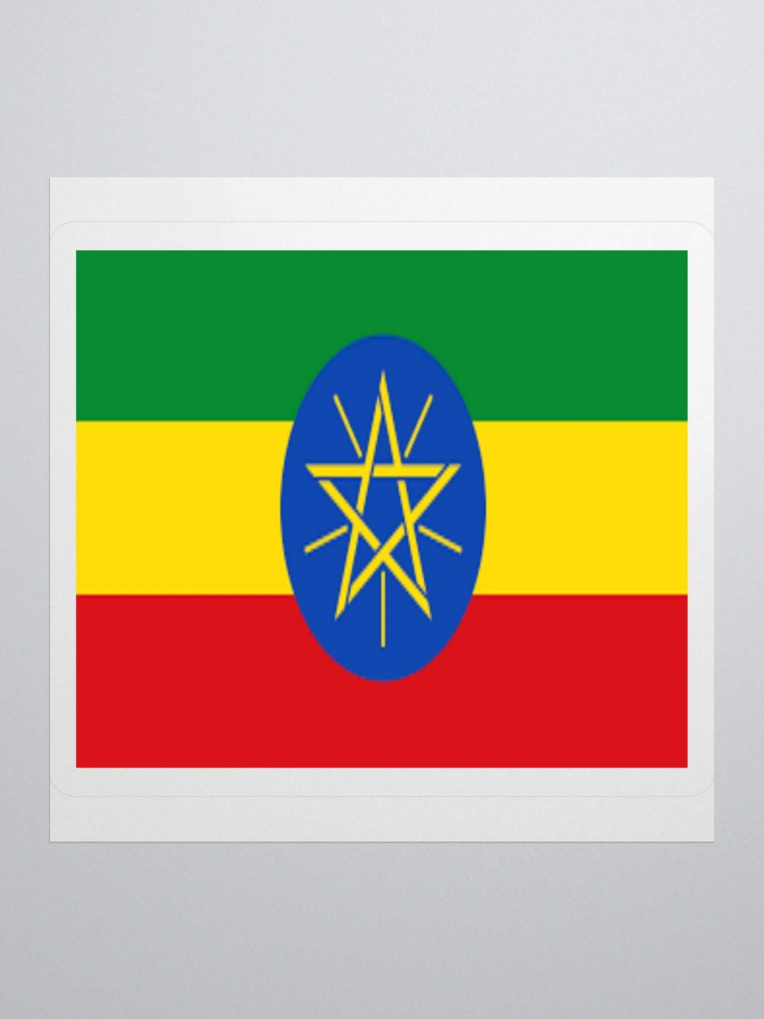 Ethiopia Flag Sticker | Pentagram Design | Durable Vinyl | 3 Sizes product image (3)
