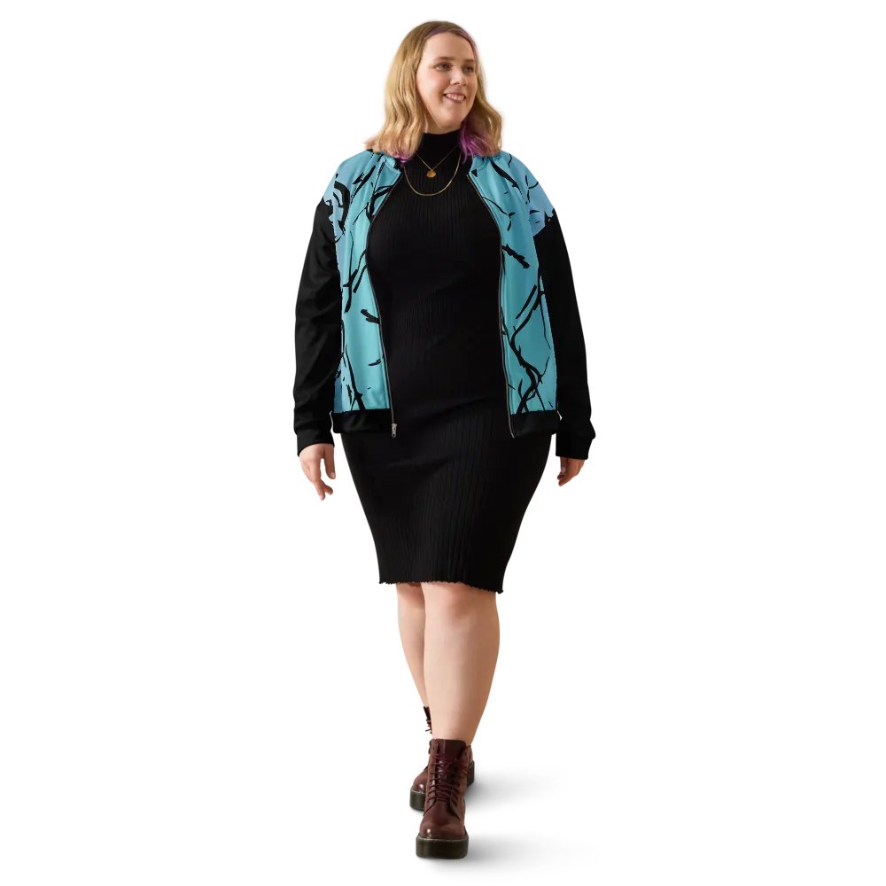 All-Over Print Bomber Jacket by Sublicolor 144 /Enigma Blue product image (1)
