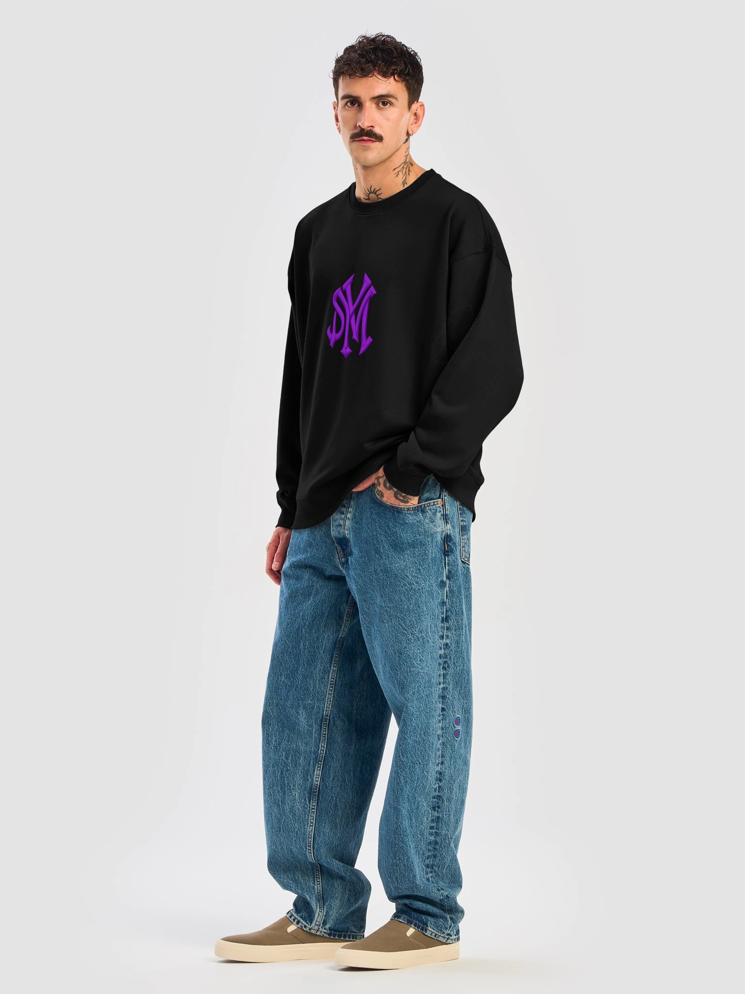 SM Signature Oversized Crewneck – Neon Horizon Edition product image (8)