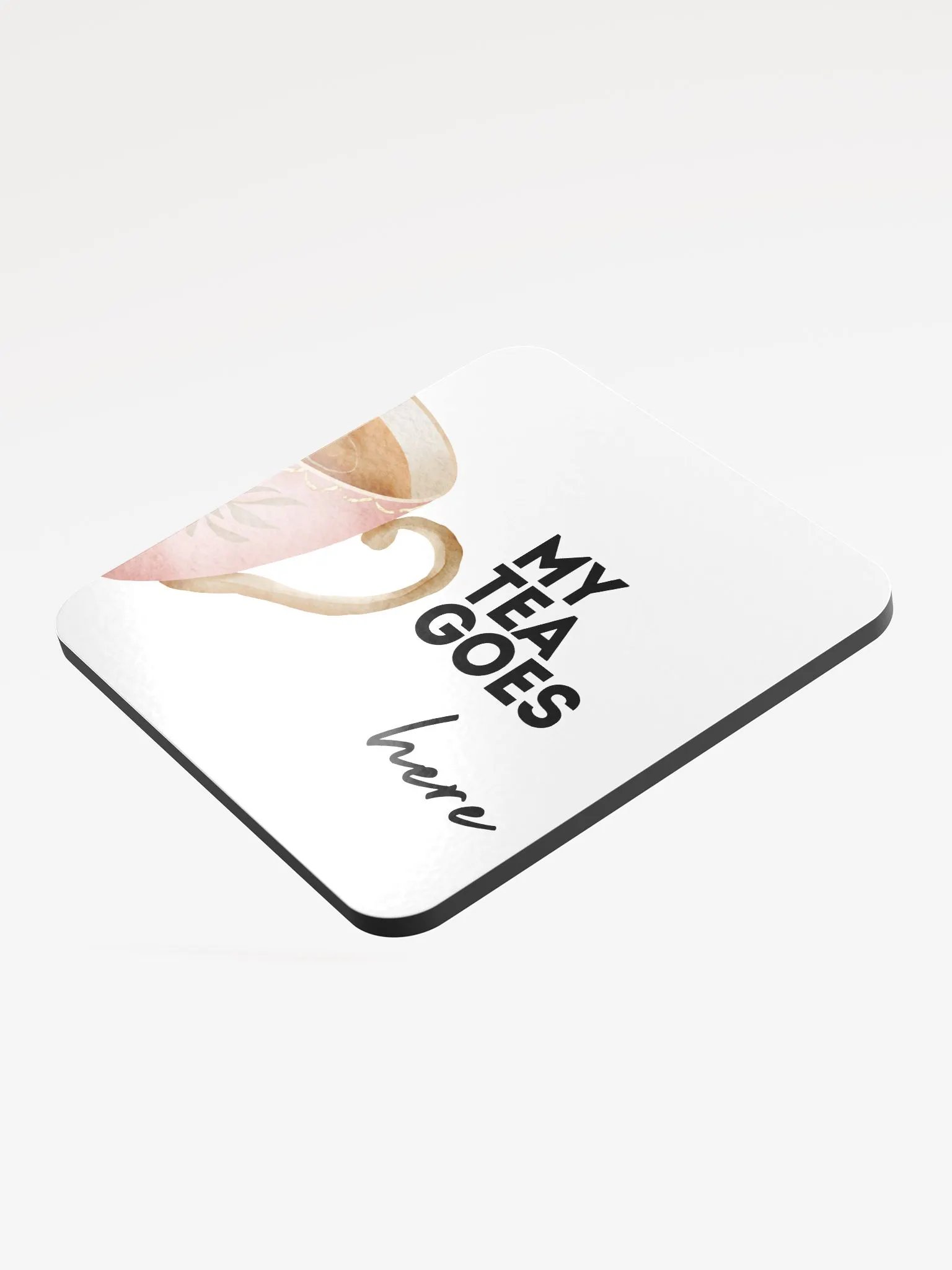 My Tea Goes Here Cork Coaster Set product image (3)