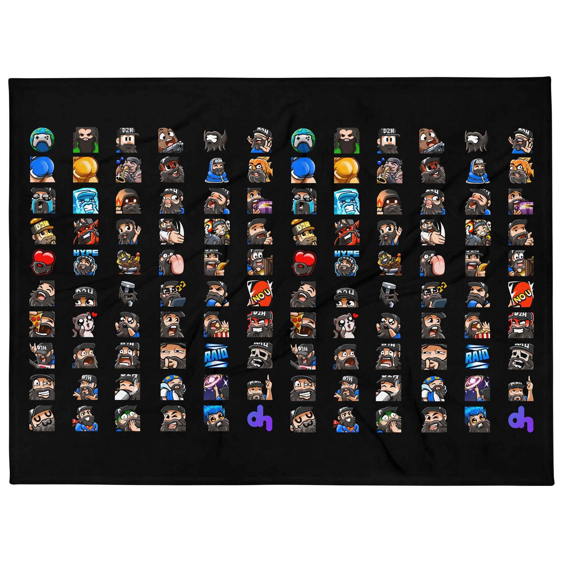 Emote Throw Blanket (Black) product image (1)